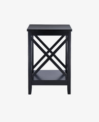 24" Visalia X-Side Tall Wood End Table