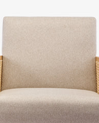 Stockton Rattan Cane Fabric Armchair