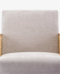 Stockton Rattan Cane Fabric Armchair