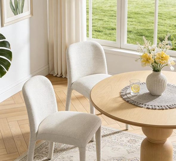 Modern Chenille Dining Chairs(Set of 2)