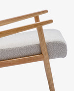Juneau Fabric Wood Lounge Armchair