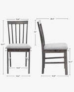 Big Bear Lake Dining Set (1 Table+4 Slat Back Chairs)