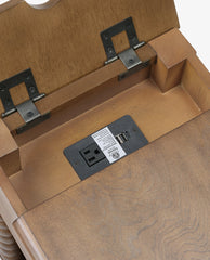 Spindle Leg Wood End Table wiith Drawer