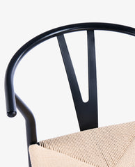 Estes Park Scandi-Style Wishbone Metal Chairs Set of 2