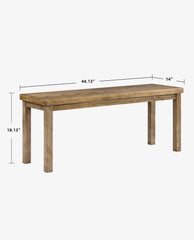 Beaumont Chevron Wooden Entryway Dining Bench