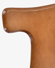 24" Virginia Beach Curved Slat Back Wooden Counter Stools Set of 2