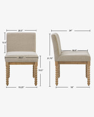Spindle Leg Dining Chairs Set of 2
