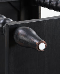 Spindle Leg Wood End Table wiith Drawer