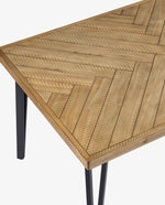 Bandera Chevron Pattern Wooden Dining Table