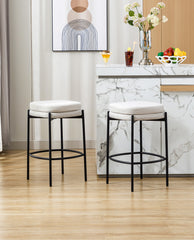 Plano Backless Double-Layered Counter Stools Set of 2