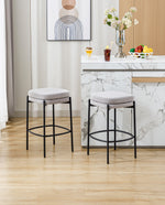 Plano Backless Double-Layered Counter Stools Set of 2