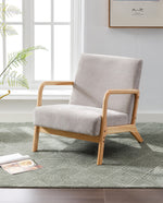 Cape Cod Fabric Wood Lounge Accent Chair