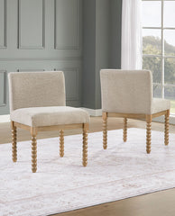 Spindle Leg Dining Chairs Set of 2