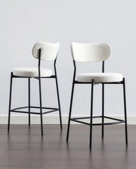 26" Shelbyville Padded Bouclé Counter Stools Set of 2