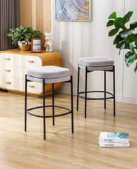Plano Backless Double-Layered Counter Stools Set of 2