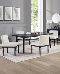 Spindle Leg Dining Chairs Set of 2