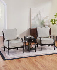 Spindle Leg Wood End Table wiith Drawer