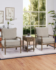 Spindle Leg Wood End Table wiith Drawer