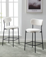 26" Shelbyville Padded Bouclé Counter Stools Set of 2