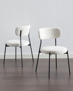 Pasadena Padded Bouclé Side Chairs Set of 2