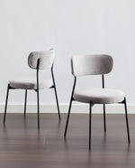 Pasadena Padded Bouclé Side Chairs Set of 2