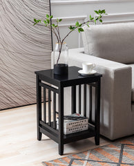 24" Olympia Slat Tall Wood End Table