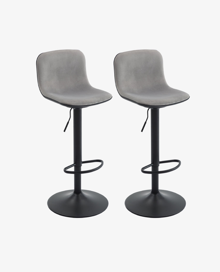 St Thomas Color Spliced Velvet Bar Stools Set of 2