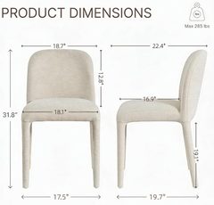 Modern Chenille Dining Chairs(Set of 2)