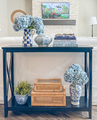 32" Holland X-Side Wood Console Table