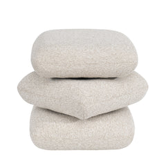 360° Swivel Boucle Storage Ottoman & Coffee Table Vanity Stool