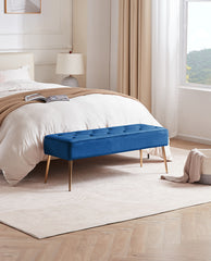 Anaheim Golden Legs Button Tufted Vanity Bench