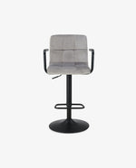 DUHOME grey velvet bar stools grey display