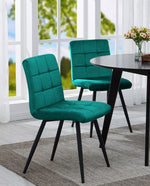 DUHOME green dining chairs set of 4 atrovirens