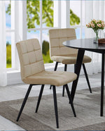 DUHOME green dining chairs set of 4 khaki details