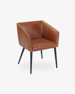 DUHOME tan faux leather armchair