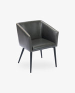 DUHOME grey faux leather armchair