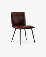 DUHOME caramel faux leather dining chair