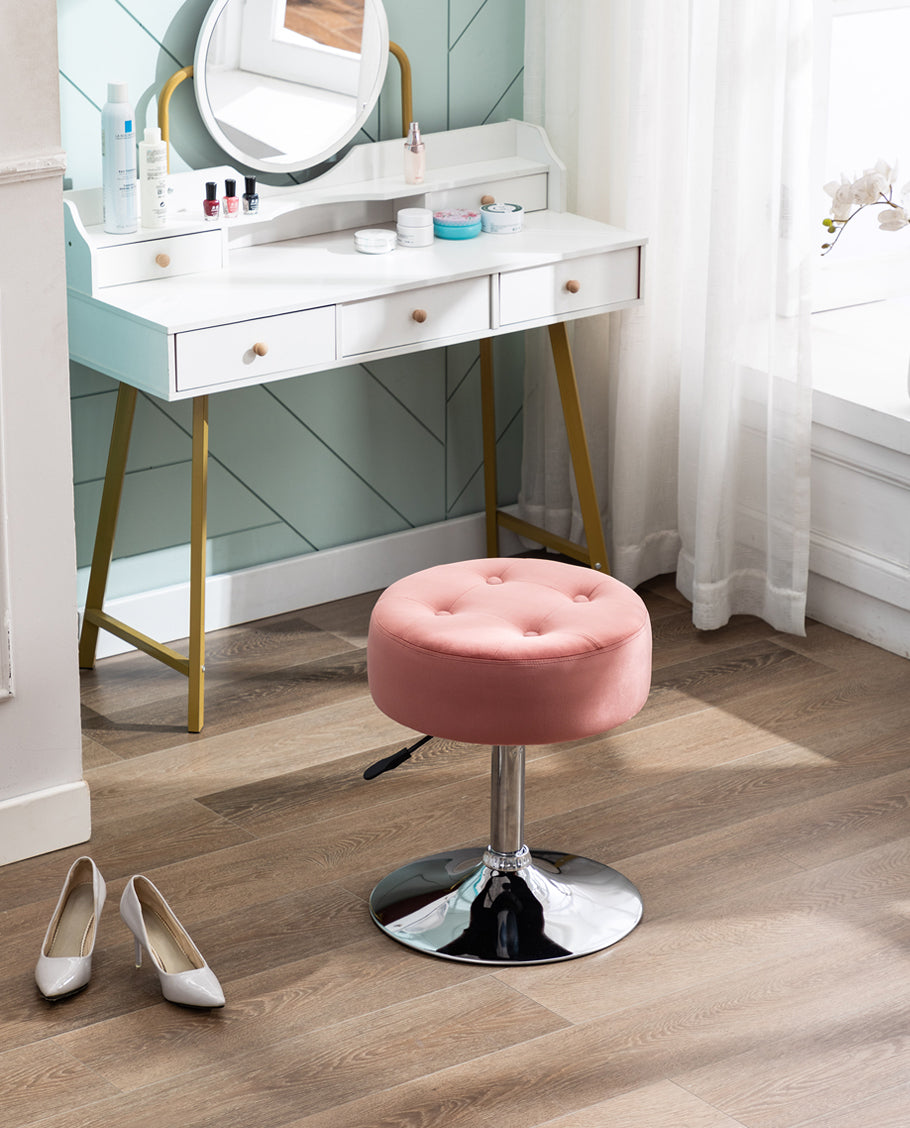 Aceqlyt Best Vanity Stool Adjustable Swivel Vanity Stool For