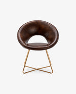 DUHOME brown papasan chair front view