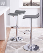 Des Moines PU Leather Bar Stools Set of 2