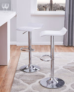 Des Moines PU Leather Bar Stools Set of 2