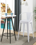 white metal counter height stools