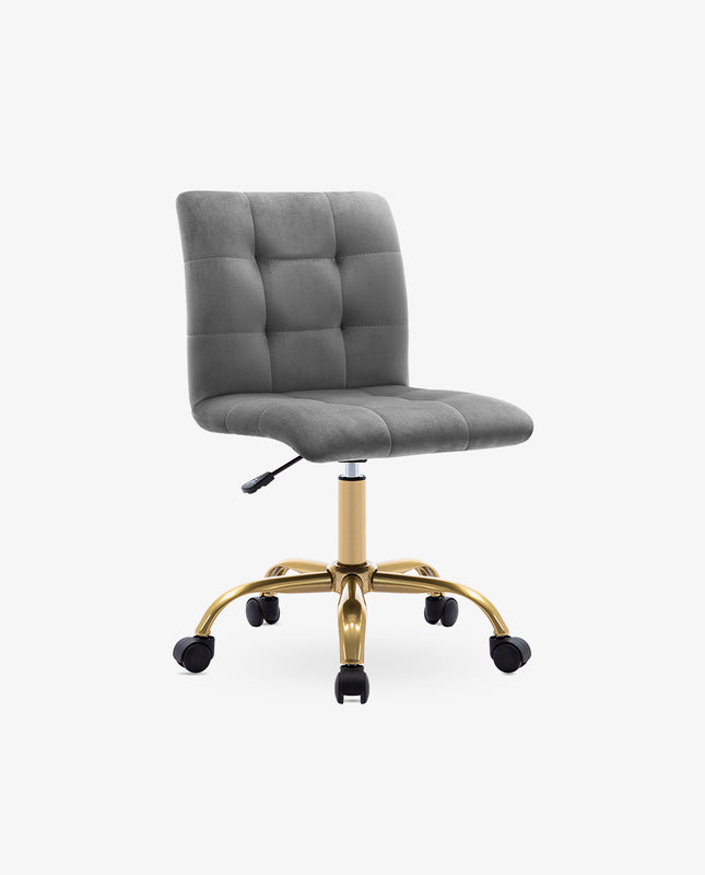 Grey Bloomington Square Tufted Task Chair