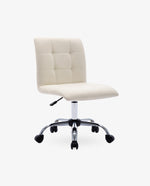 White Bloomington Square Tufted Task Chair