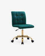 Green Rhinestone Tufted Task Chair