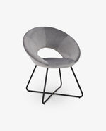 grey accent chair with black legs