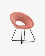 blush upholstered chair
