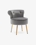 DUHOME armless upholstered chair grey