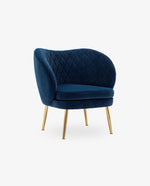 DUHOME Branson glam lounge chair blue