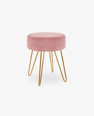 DUHOME velvet round footstool